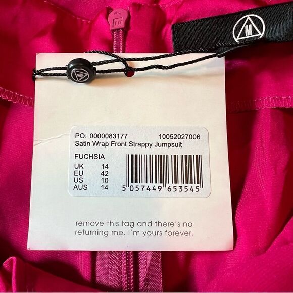NWT! Missguided satin wrap front strappy jumpsuit - Picture 9 of 13